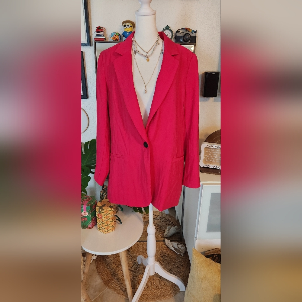 Zara Wrinkled Effect Blazer